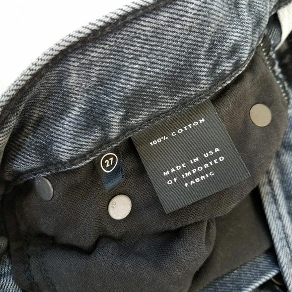 GRLFRND Mica High-Rise Straight-Leg Jeans in Black Smoke - Picture 10 of 12